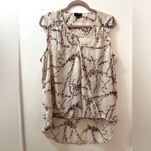 High- Lo Womens The Limited Floral Sleeveless Top Size XL